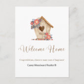 Welcome Zuhause Realtor Personalisiert Postkarte (Vorderseite)