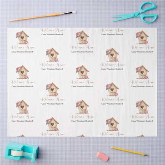 Welcome Zuhause Realtor Personalisiert Seidenpapier (Basteln)