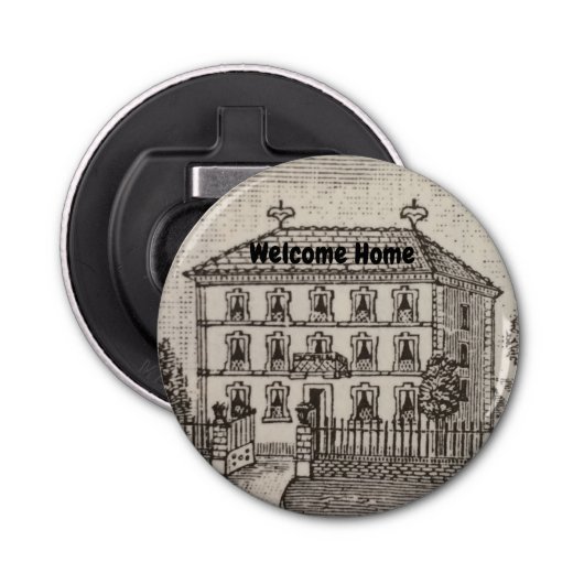 Welcome Zuhause Realtor Werbeaktion Vintag House Flaschenöffner (Vorderseite)