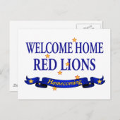 Welcome Zuhause Red Lions Postkarte (Vorne/Hinten)