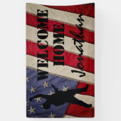 Welcome Zuhause Soldier | Militärflagge Banner (Vertikal)