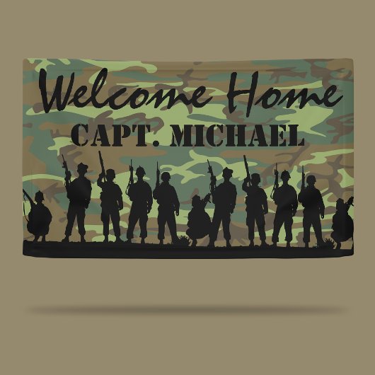 Welcome Zuhause Soldier | Militärische Schikane Banner