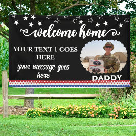 Welcome Zuhause Soldier Patriotic Foto Custom Banner