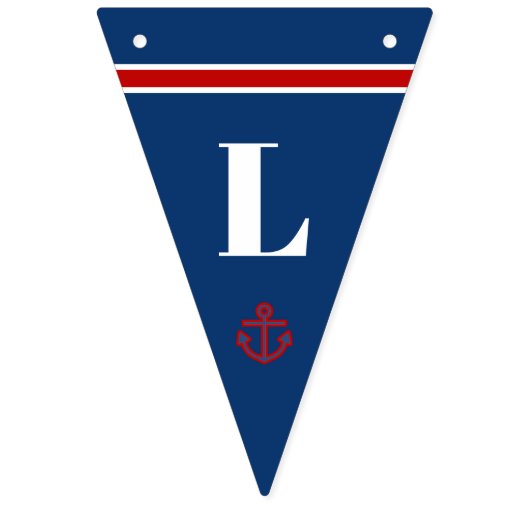 Welcome Zuhause Son Classic Nautical Ankerstreifen Wimpelkette (Dritte Fahne)