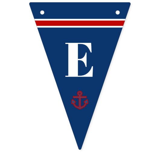 Welcome Zuhause Son Classic Nautical Ankerstreifen Wimpelkette (Zweite Fahne)