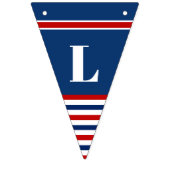 Welcome Zuhause Son Classic Red White Blue Streife Wimpelkette (Dritte Fahne)