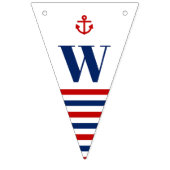 Welcome Zuhause Son Nautical Anchor Streifen Wimpelkette (Erste Fahne)