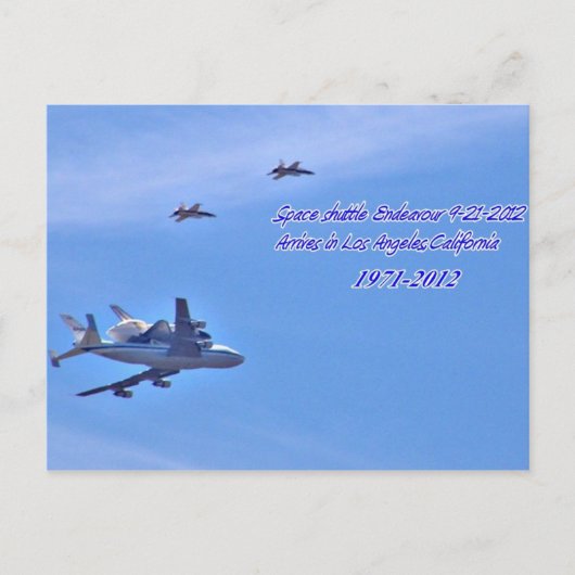 Welcome Zuhause, Space Shuttle Endeavour_Postcard Postkarte (Vorderseite)