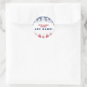 Welcome Zuhause Stars & Stripes Veteran Runder Aufkleber (Tasche)