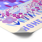 WELCOME ZUHAUSE SWEET ZUHAUSE Farmhouse Blume CUST Poster (Ecke)