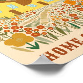 WELCOME ZUHAUSE SWEET ZUHAUSE Farmhouse Blume CUST Poster (Ecke)