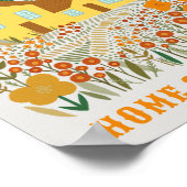 WELCOME ZUHAUSE SWEET ZUHAUSE Farmhouse Blume CUST Poster (Ecke)