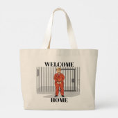 Welcome Zuhause Tote Bag Jumbo Stoffbeutel (Rückseite)