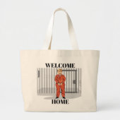 Welcome Zuhause Tote Bag Jumbo Stoffbeutel (Vorne)