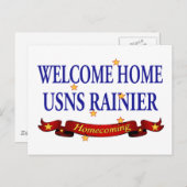 Welcome Zuhause USNS Rainier Postkarte (Vorne/Hinten)