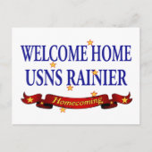 Welcome Zuhause USNS Rainier Postkarte (Vorderseite)