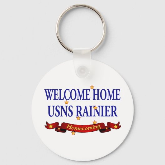 Welcome Zuhause USNS Rainier Schlüsselanhänger (Vorderseite)