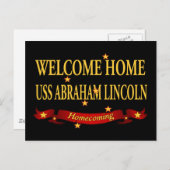 Welcome Zuhause USS Abraham Lincoln Postkarte (Vorne/Hinten)