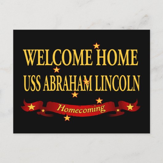 Welcome Zuhause USS Abraham Lincoln Postkarte (Vorderseite)