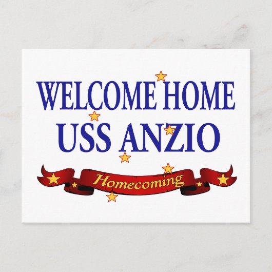 Welcome Zuhause USS Anzio Postkarte (Vorderseite)