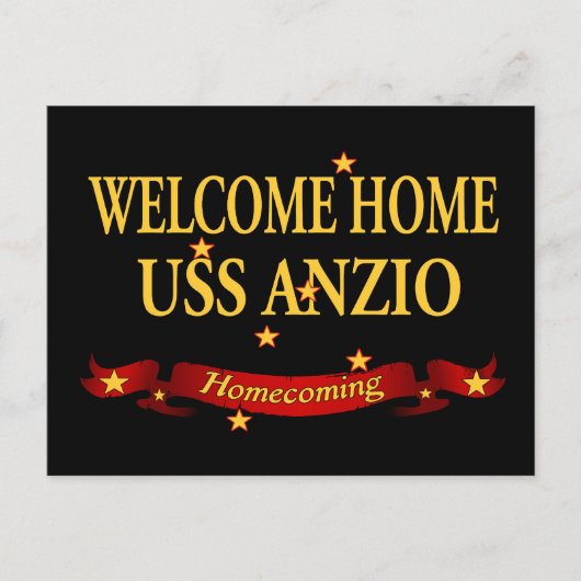 Welcome Zuhause USS Anzio Postkarte (Vorderseite)