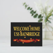 Welcome Zuhause USS Bainbridge Postkarte (Stehend Vorderseite)