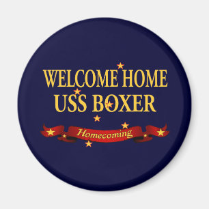 Welcome Zuhause USS Boxer Magnet