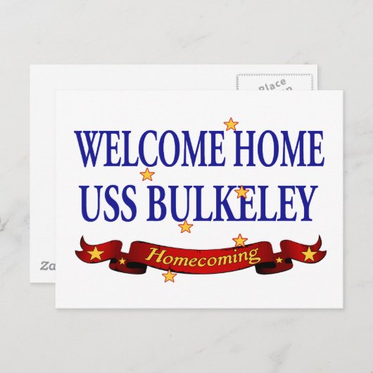 Welcome Zuhause USS Bulkeley Postkarte (Vorne/Hinten)