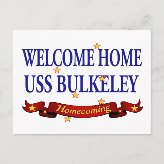 Welcome Zuhause USS Bulkeley Postkarte (Vorderseite)