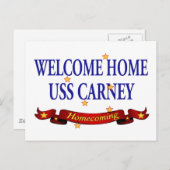 Welcome Zuhause USS Carney Postkarte (Vorne/Hinten)