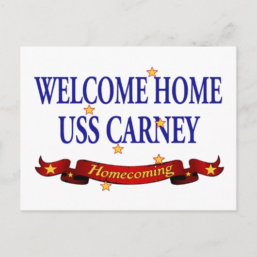 Welcome Zuhause USS Carney Postkarte (Vorderseite)