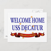 Welcome Zuhause USS Decatur Postkarte (Vorne/Hinten)