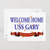 Welcome Zuhause USS Gary Postkarte (Vorne/Hinten)