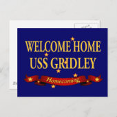 Welcome Zuhause USS Gridley Postkarte (Vorne/Hinten)