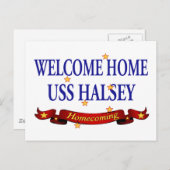 Welcome Zuhause USS Halsey Postkarte (Vorne/Hinten)