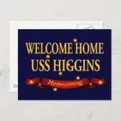 Welcome Zuhause USS Higgins Postkarte (Vorne/Hinten)