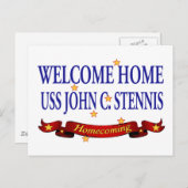 Welcome Zuhause USS John C. Stennis Postkarte (Vorne/Hinten)