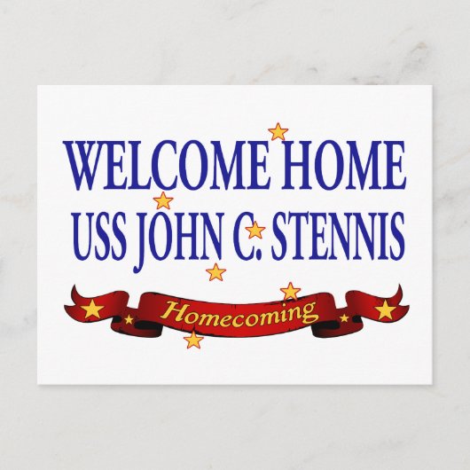 Welcome Zuhause USS John C. Stennis Postkarte (Vorderseite)