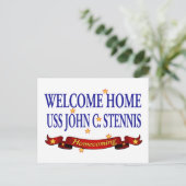 Welcome Zuhause USS John C. Stennis Postkarte (Stehend Vorderseite)