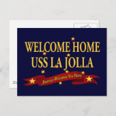 Welcome Zuhause USS La Jolla Postkarte (Vorne/Hinten)