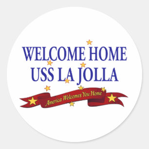 Welcome Zuhause USS La Jolla Runder Aufkleber