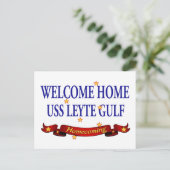 Welcome Zuhause USS Leyte Gulf Postkarte (Stehend Vorderseite)