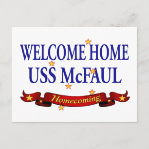Welcome Zuhause USS McFaul Postkarte