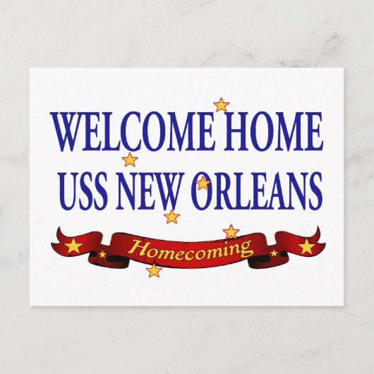 Welcome Zuhause USS New Orleans Postkarte (Vorderseite)
