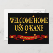 Welcome Zuhause USS O'Kane Postkarte (Vorne/Hinten)