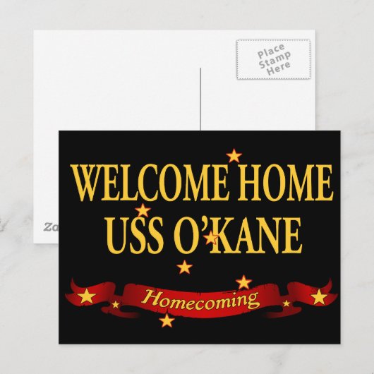 Welcome Zuhause USS O'Kane Postkarte (Vorne/Hinten)