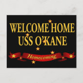 Welcome Zuhause USS O'Kane Postkarte (Vorderseite)