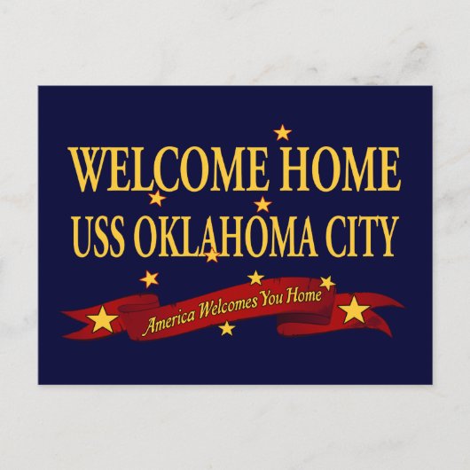 Welcome Zuhause USS Oklahoma City Postkarte (Vorderseite)