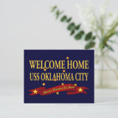 Welcome Zuhause USS Oklahoma City Postkarte (Stehend Vorderseite)