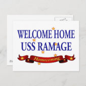 Welcome Zuhause USS Ramage Postkarte (Vorne/Hinten)